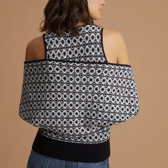 NWOT 💙 Maeve Anthropologie 2-Piece Floral Knit Tank Top Vest & Shrug Set Medium - Picture 2 of 9